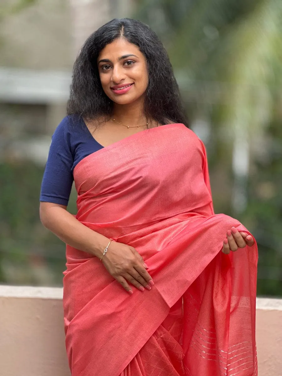 Pure Katan Silk Handloom Saree with Zari Border